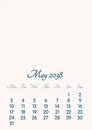 May 2038 // 2019 to 2046 // VIP Calendar // Basic Color // English