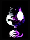 floating purple rose in water wine glass-hdh 1