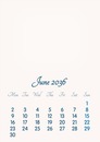 June 2036 // 2019 to 2046 // VIP Calendar // Basic Color // English
