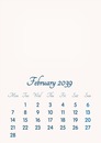 February 2039 // 2019 to 2046 // VIP Calendar // Basic Color // English