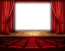 Scène - théâtre - rideaux rouges