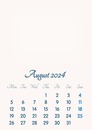 August 2024 // 2019 to 2046 // VIP Calendar // Basic Color // English