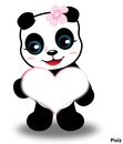 panda avec coeur