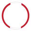 circulo bicolor, rojo y blanco.