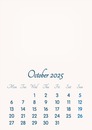 October 2025 // 2019 to 2046 // VIP Calendar // Basic Color // English