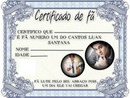 Certificado de fã do Luan Santana