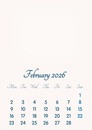 February 2026 // 2019 to 2046 // VIP Calendar // Basic Color // English
