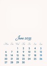 June 2033 // 2019 to 2046 // VIP Calendar // Basic Color // English