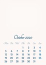October 2020 // 2019 to 2046 // VIP Calendar // Basic Color // English