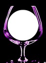 purple glow wine glass