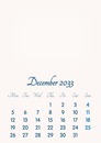 December 2033 // 2019 to 2046 // VIP Calendar // Basic Color // English
