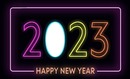 Happy New Year 2023, neón.