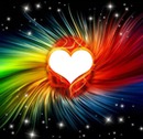 coeur avec jets de couleurs 1 photo