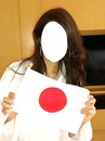 Japan flag in Beautiful Girl