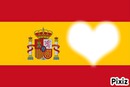 Visage dans le drapeau de l'Espagne