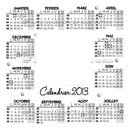 calendrier 2013 argenté