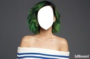 Katy cheveux vert