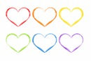 corações coloridos