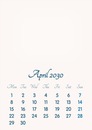 April 2030 // 2019 to 2046 // VIP Calendar // Basic Color // English