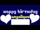 Happy Birthday angelique