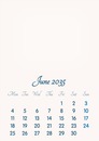 June 2035 // 2019 to 2046 // VIP Calendar // Basic Color // English