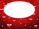 Oval red heart love frame Bill