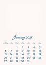 January 2025 // 2019 to 2046 // VIP Calendar // Basic Color // English