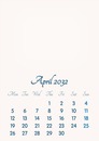 April 2032 // 2019 to 2046 // VIP Calendar // Basic Color // English