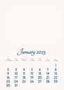 January 2023 // 2019 to 2046 // VIP Calendar // Basic Color // English