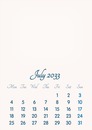 July 2033 // 2019 to 2046 // VIP Calendar // Basic Color // English