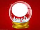 red snow globe