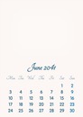 June 2041 // 2019 to 2046 // VIP Calendar // Basic Color // English