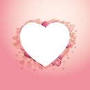 corazón entre corazones rosados.