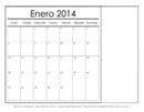 calendario 2014 enero