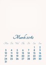 March 2042 // 2019 to 2046 // VIP Calendar // Basic Color // English