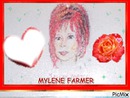 MYLENE FARMER (avec un coeur et une rose) dessiner par GINO GIBILARO