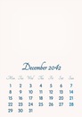 December 2042 // 2019 to 2046 // VIP Calendar // Basic Color // English