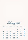 February 2036 // 2019 to 2046 // VIP Calendar // Basic Color // English