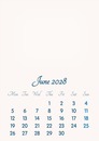 June 2028 // 2019 to 2046 // VIP Calendar // Basic Color // English