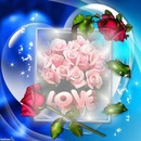 corazon  love rosas