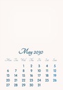 May 2030 // 2019 to 2046 // VIP Calendar // Basic Color // English