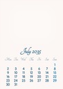 July 2035 // 2019 to 2046 // VIP Calendar // Basic Color // English