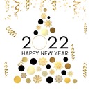 Happy New Year 2022, árbol,1 foto
