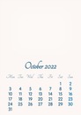 October 2022 // 2019 to 2046 // VIP Calendar // Basic Color // English