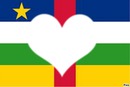 Coeur, drapeau Centrafricain