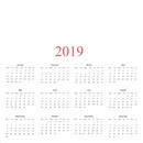 ''2019'' calendar