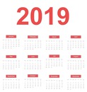 2019 calendar
