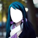 cheveux bleu