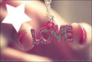 1 photo fond pendentif " love "