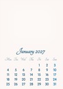 January 2027 // 2019 to 2046 // VIP Calendar // Basic Color // English